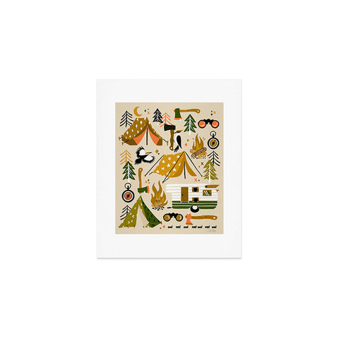 Cat Coquillette Camping Kit Olive Palette Art Print