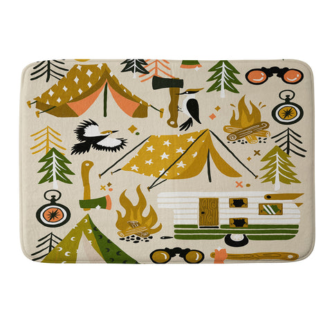 Cat Coquillette Camping Kit Olive Palette Memory Foam Bath Mat