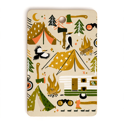 Cat Coquillette Camping Kit Olive Palette Cutting Board Rectangle