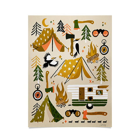 Cat Coquillette Camping Kit Olive Palette Poster