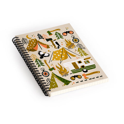Cat Coquillette Camping Kit Olive Palette Spiral Notebook