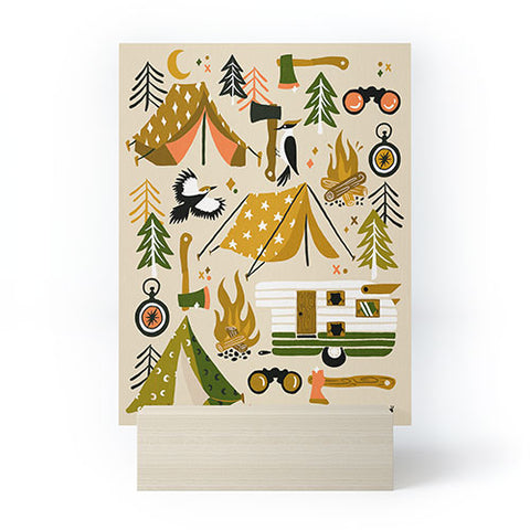 Cat Coquillette Camping Kit Olive Palette Mini Art Print