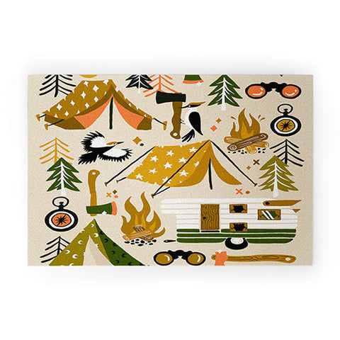 Cat Coquillette Camping Kit Olive Palette Welcome Mat