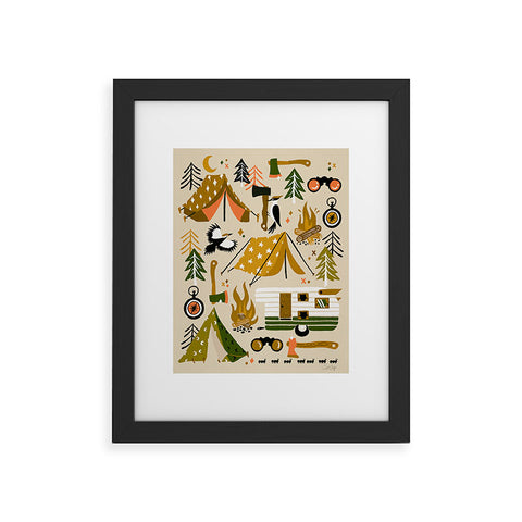 Cat Coquillette Camping Kit Olive Palette Framed Art Print
