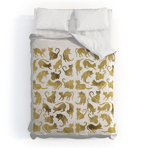 Cat Coquillette Cat Positions in Gold Comforter
