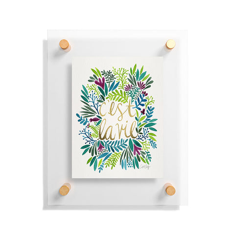 Cat Coquillette Cest La Vie Blue Green Floating Acrylic Print