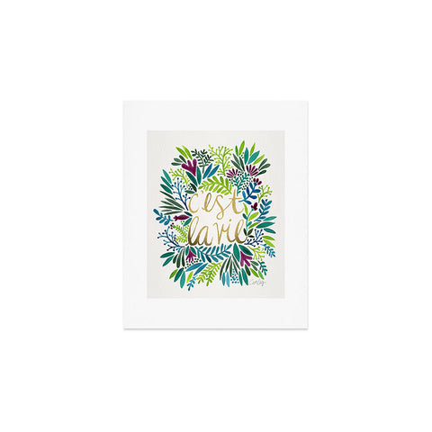 Cat Coquillette Cest La Vie Blue Green Art Print