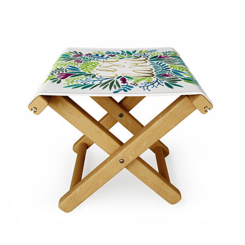 Cat Coquillette Cest La Vie Blue Green Folding Stool