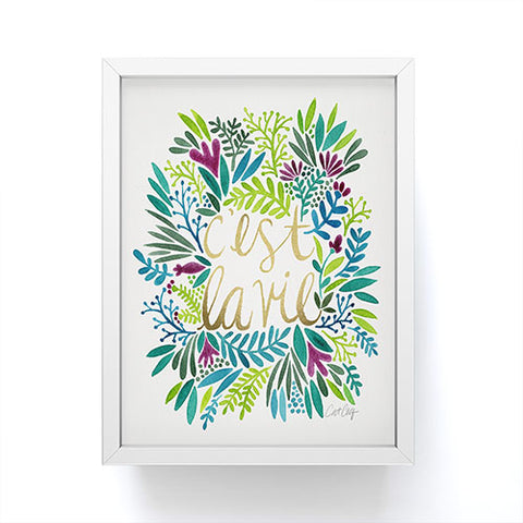 Cat Coquillette Cest La Vie Blue Green Framed Mini Art Print