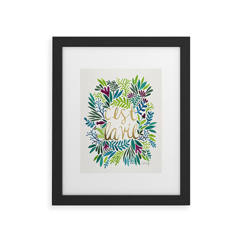 Cat Coquillette Cest La Vie Blue Green Framed Art Print