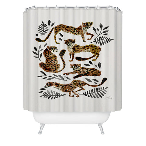 Cat Coquillette Cheetah Collection Shower Curtain