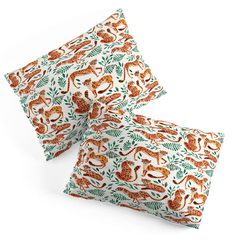 Cat Coquillette Cheetah Pattern in Orange Pillow Shams