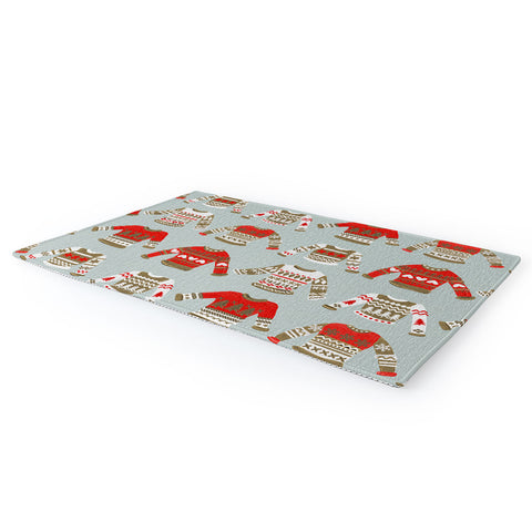 Cat Coquillette Christmas Sweaters Vintage Gold Area Rug