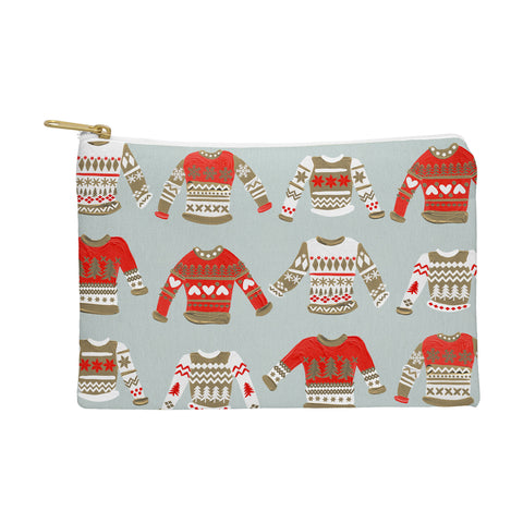 Cat Coquillette Christmas Sweaters Vintage Gold Pouch