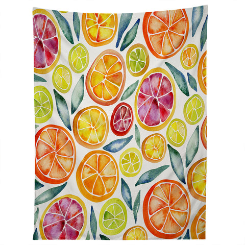Cat Coquillette Citrus Slices Pattern Tapestry