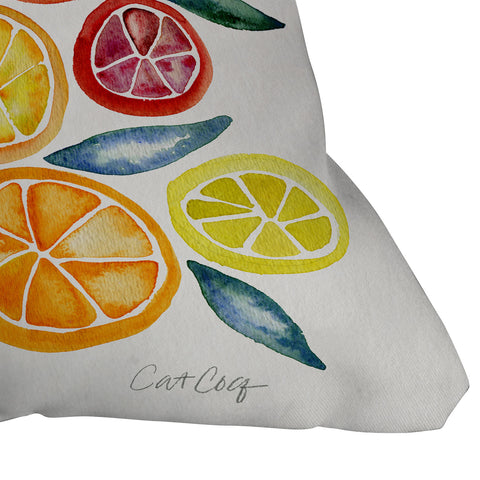 Cat Coquillette Citrus Slices Throw Pillow