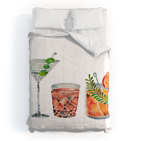 Cat Coquillette Classic Cocktails 1960s Comforter