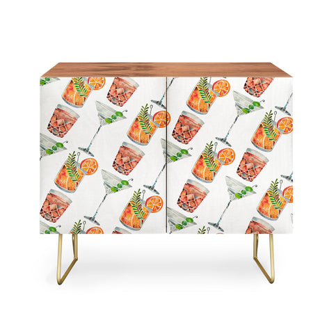 Cat Coquillette Classic Cocktails 1960s Credenza