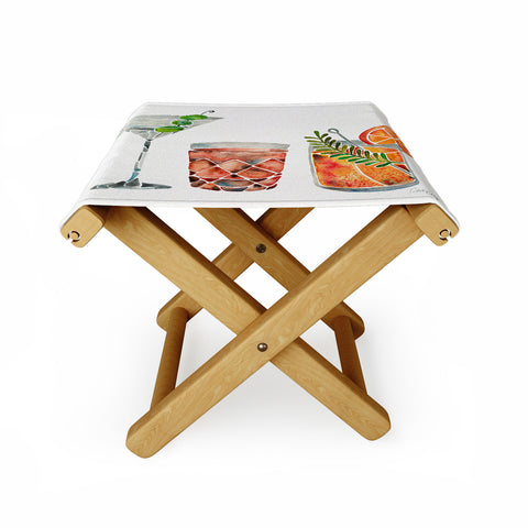 Cat Coquillette Classic Cocktails 1960s Folding Stool