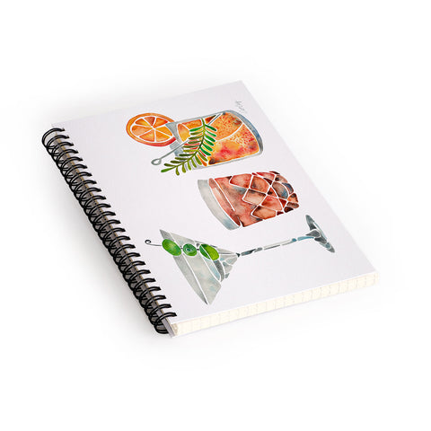 Cat Coquillette Classic Cocktails 1960s Spiral Notebook