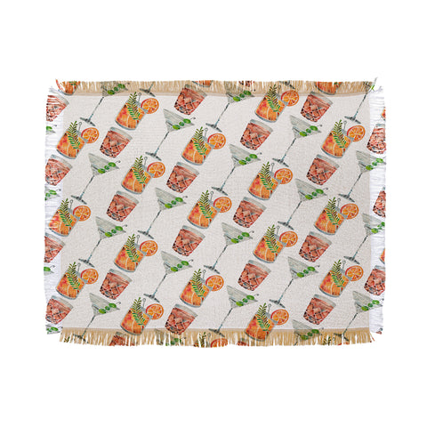 Cat Coquillette Classic Cocktails 1960s Throw Blanket