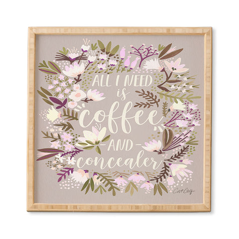 Cat Coquillette Coffee Plus Concealer Framed Wall Art