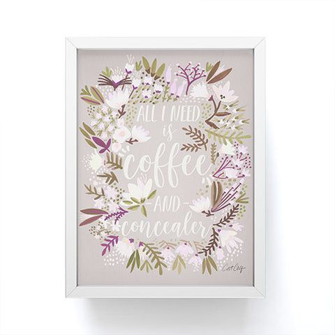 Cat Coquillette Coffee Plus Concealer Framed Mini Art Print