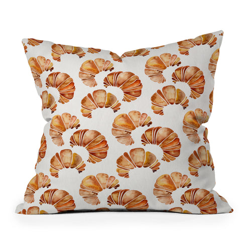Cat Coquillette Croissant Collection Throw Pillow