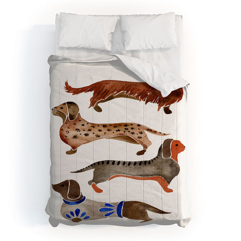 Cat Coquillette Dachshunds by CatCoq Comforter