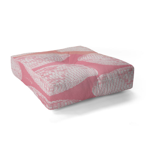 Cat Coquillette Disco Ball Blush Floor Pillow Square
