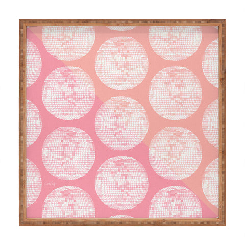 Cat Coquillette Disco Ball Blush Square Tray