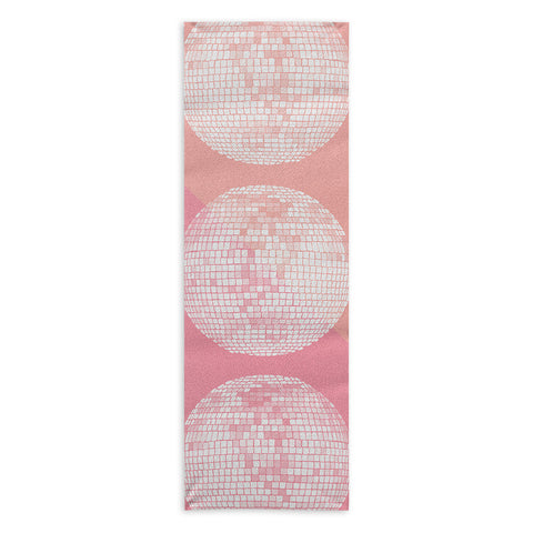 Cat Coquillette Disco Ball Blush Yoga Towel