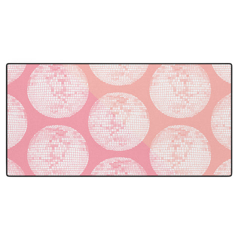 Cat Coquillette Disco Ball Blush Desk Mat