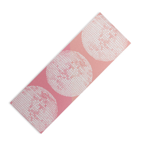 Cat Coquillette Disco Ball Blush Yoga Mat