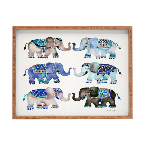 Cat Coquillette Elephant Collection Rectangular Tray