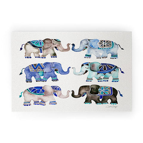 Cat Coquillette Elephant Collection Welcome Mat