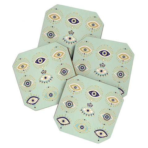 Cat Coquillette Evil Eye Collection Coaster Set