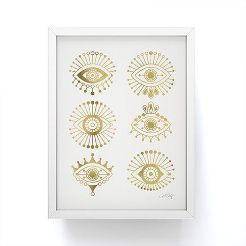 Cat Coquillette Evil Eyes Gold Framed Mini Art Print