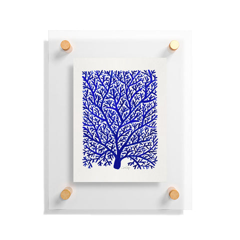 Cat Coquillette Fan Coral Navy Floating Acrylic Print