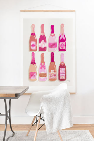 Cat Coquillette French Champagne Collection Pink Art Print And Hanger