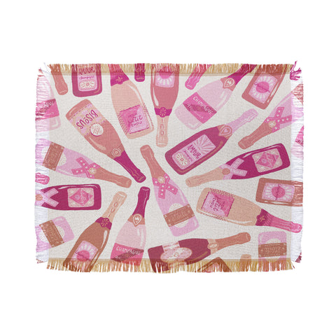 Cat Coquillette French Champagne Collection Pink Throw Blanket