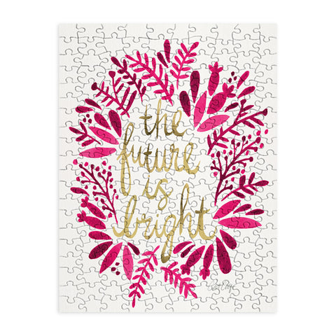 Cat Coquillette Future is Bright Pink Gold Puzzle