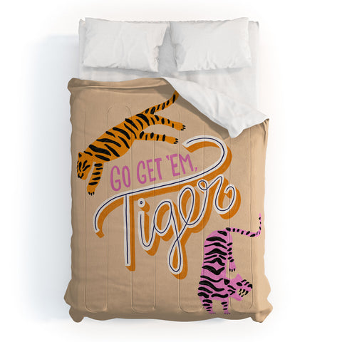Cat Coquillette Go Get Em Tiger Melon Comforter