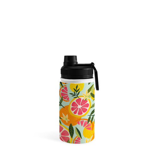 Cat Coquillette Grapefruit Blooms Mint Palette Water Bottle
