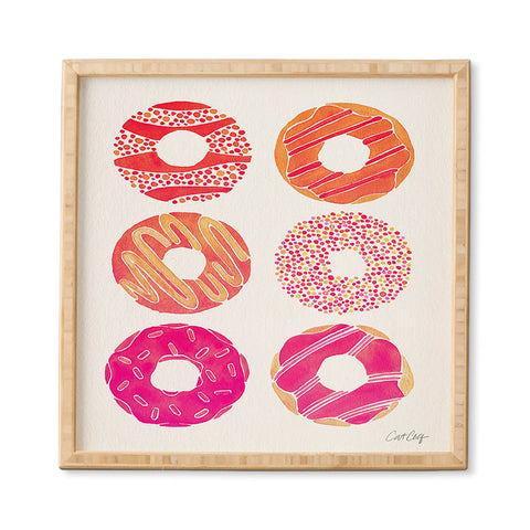Cat Coquillette Half Dozen Pink Donuts Framed Wall Art