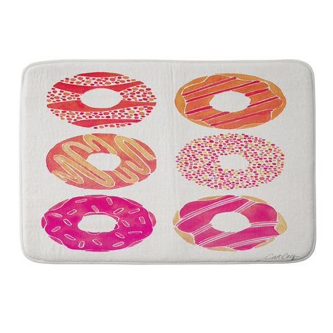 Cat Coquillette Half Dozen Pink Donuts Memory Foam Bath Mat