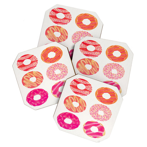 Cat Coquillette Half Dozen Pink Donuts Coaster Set
