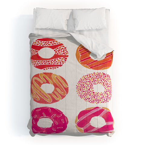 Cat Coquillette Half Dozen Pink Donuts Comforter