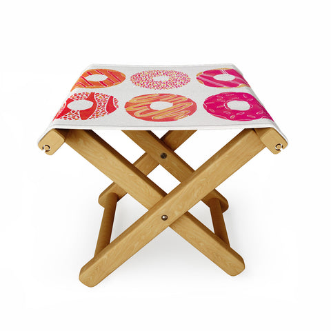 Cat Coquillette Half Dozen Pink Donuts Folding Stool