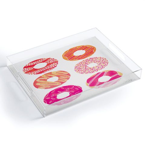 Cat Coquillette Half Dozen Pink Donuts Acrylic Tray
